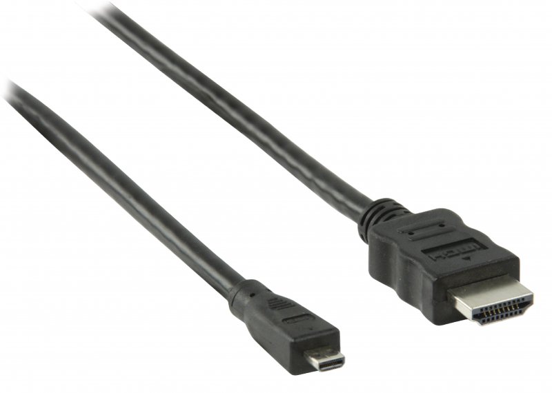 High Speed HDMI Kabel s Ethernetem HDMI Konektor - HDMI Micro Konektor 1.00 m Černá - obrázek č. 2
