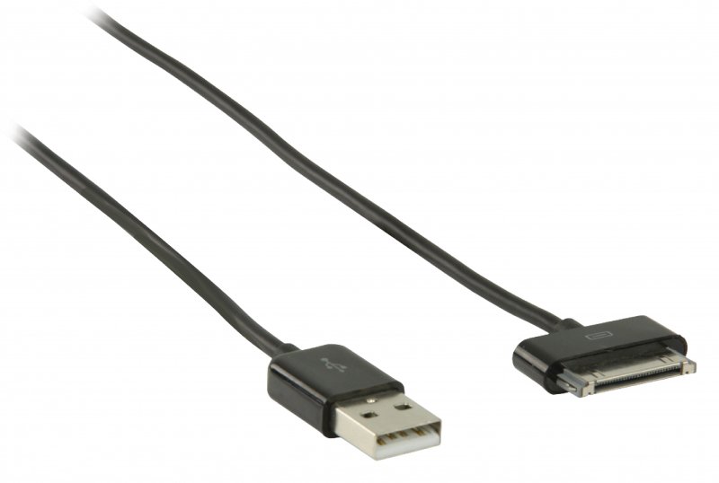Synchronizační a Nabíjecí Kabel Apple Dock 30kolíkový - USB A Zástrčka 1.00 m Černá - obrázek č. 2