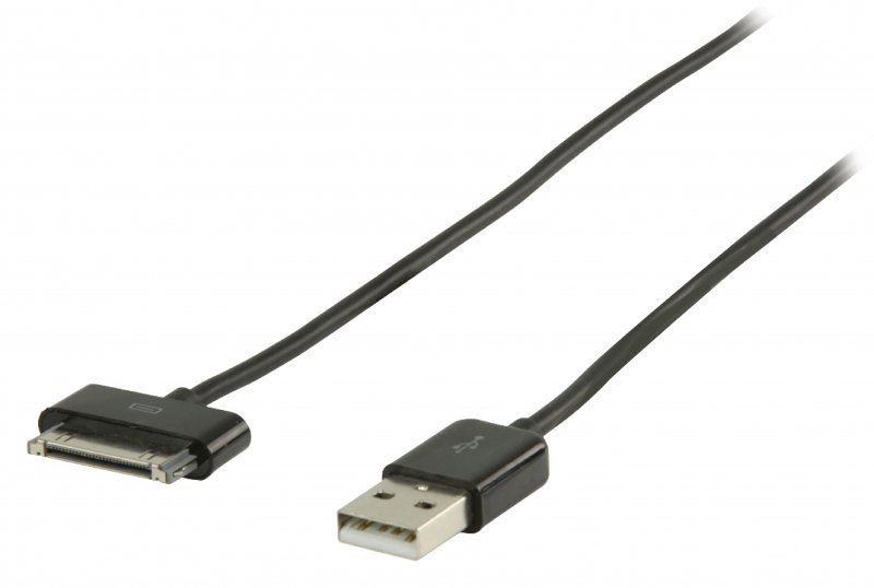 Synchronizační a Nabíjecí Kabel Apple Dock 30kolíkový - USB A Zástrčka 1.00 m Černá - obrázek č. 1