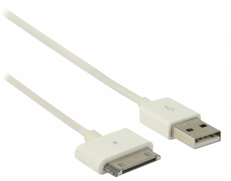 Synchronizační a Nabíjecí Kabel Apple Dock 30kolíkový - USB A Zástrčka 2.00 m Bílá - obrázek č. 2