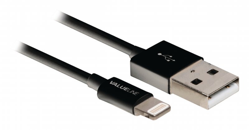 Synchronizační a Nabíjecí Kabel Apple Lightning - USB A Zástrčka 1.00 m Černá - obrázek č. 2
