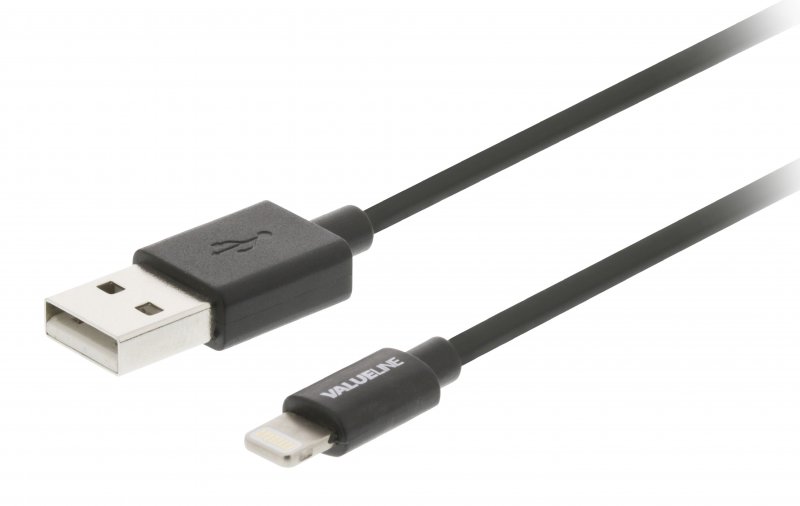 Synchronizační a Nabíjecí Kabel Apple Lightning - USB A Zástrčka 2.00 m Černá - obrázek č. 1