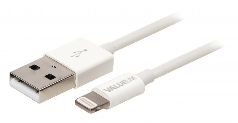 Synchronizační a Nabíjecí Kabel Apple Lightning - USB A Zástrčka 1.00 m Bílá - obrázek č. 1