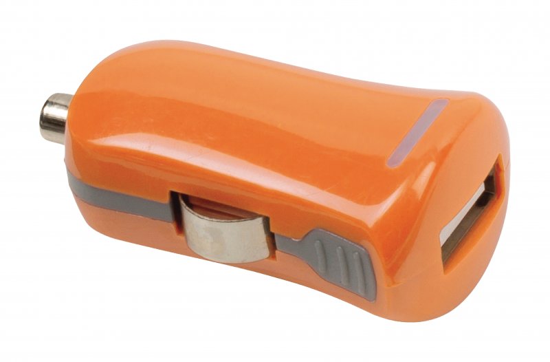 Nabíječka Do Auta 1-Výstup 2.1 A USB Oranžová - obrázek č. 1