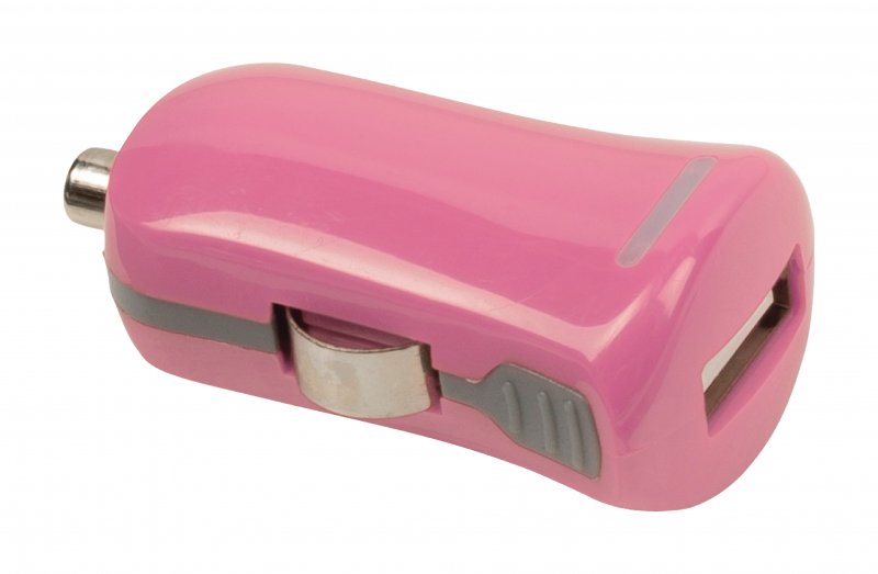 Nabíječka Do Auta 1-Výstup 2.1 A USB Růžová - obrázek produktu