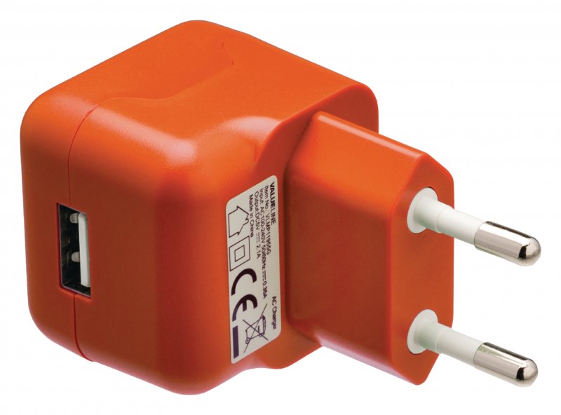 Nabíječka 1-Výstup 2.1 A USB Oranžová - obrázek produktu