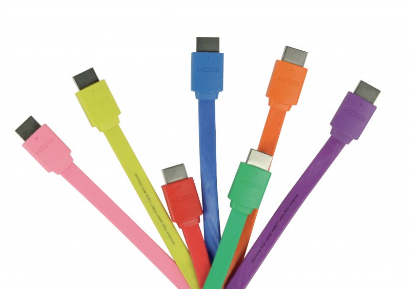Plochý High Speed HDMI Kabel s Ethernetem HDMI Konektor - HDMI Konektor 2.00 m Růžová - obrázek č. 2