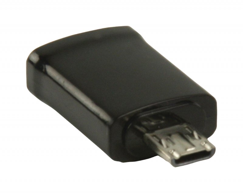 Adaptér MHL USB Micro B 11kolíkový Zástrčka - USB Micro B Zásuvka Černá - obrázek č. 1