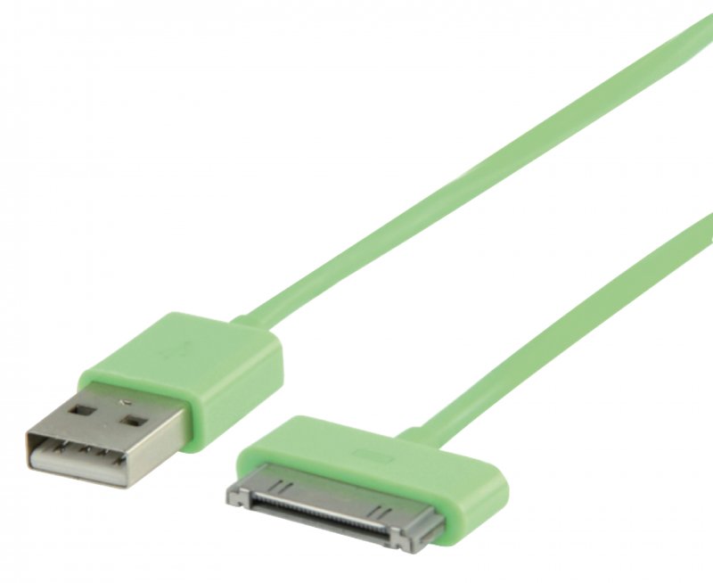 Synchronizační a Nabíjecí Kabel Apple Dock 30kolíkový - USB A Zástrčka 1.00 m Zelená - obrázek produktu