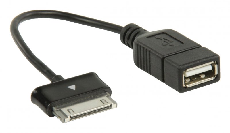 Synchronizační a Nabíjecí Kabel Samsung 30kolíkový Zástrčka - USB A Zásuvka 0.20 m Černá VLMP39205B0.20 - obrázek č. 1
