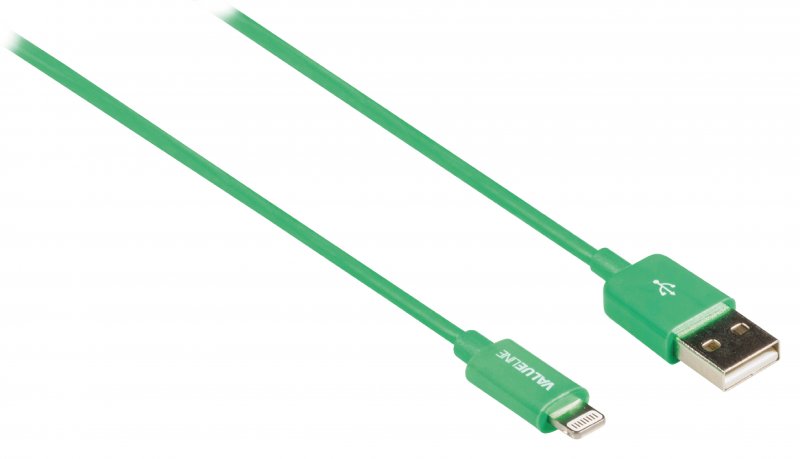 Synchronizační a Nabíjecí Kabel Apple Lightning - USB A Zástrčka 1.00 m Zelená - obrázek č. 1