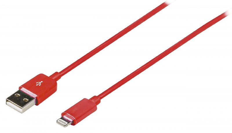 Synchronizační a Nabíjecí Kabel Apple Lightning - USB A Zástrčka 1.00 m Červená - obrázek produktu