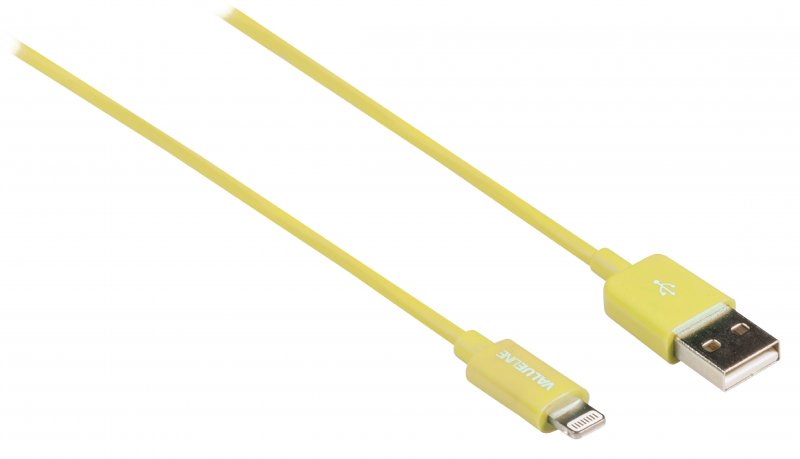 Synchronizační a Nabíjecí Kabel Apple Lightning - USB A Zástrčka 1.00 m Žlutá - obrázek č. 1