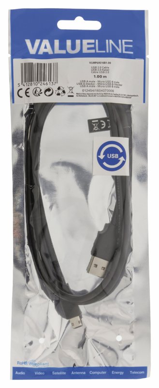 Oboustranný micro USB kabel 1m - obrázek č. 2
