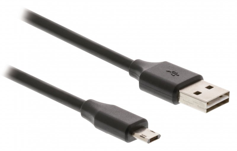 Kabel USB 2.0 USB A Zástrčka - Micro B Zástrčka 2.00 m Černá - obrázek č. 1