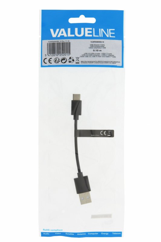 Kabel USB 2.0 USB-C Zástrčka - USB A Zástrčka 0.10 m - obrázek č. 5
