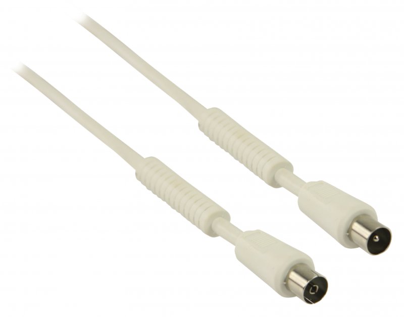 Koaxiální Kabel 100 dB Koax Zástrčka - Koax Zásuvka 10.0 m Bílá - obrázek č. 2