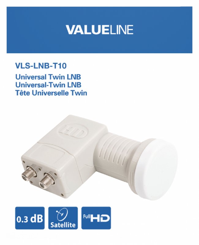 Univerzální LNB Twin 0.3 dB - obrázek č. 3