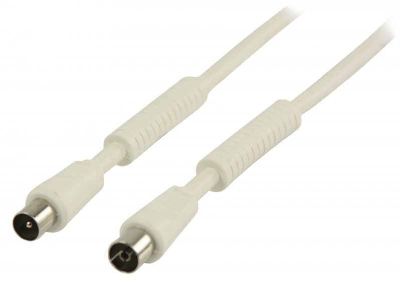 Koaxiální Kabel 120 dB Koax Zástrčka - Koax Zásuvka 20.0 m Bílá - obrázek produktu