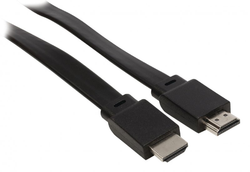 Plochý High Speed HDMI Kabel s Ethernetem HDMI Konektor - HDMI Konektor 2.00 m Černá - obrázek č. 2