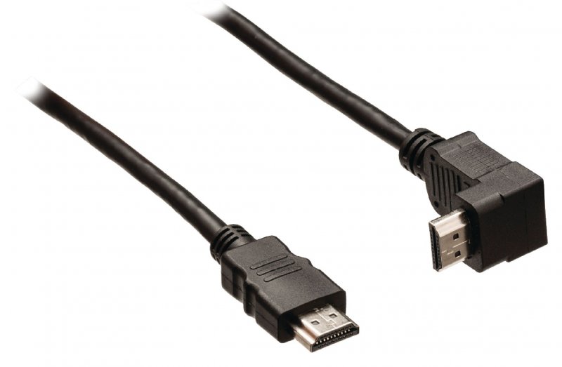 High Speed HDMI Kabel s Ethernetem HDMI Konektor - HDMI Konektor Úhlový, 90° 1.00 m Černá - obrázek č. 2