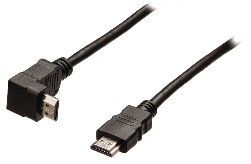 High Speed HDMI Kabel s Ethernetem HDMI Konektor - HDMI Konektor Úhlový, 270° 2.00 m Černá - obrázek č. 1