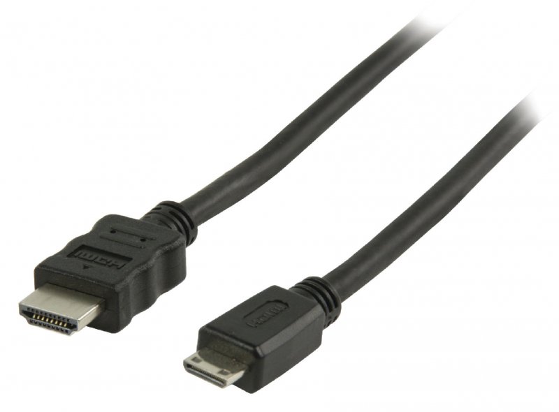 High Speed HDMI Kabel s Ethernetem HDMI Konektor - HDMI Mini Konektor 1.00 m Černá - obrázek č. 1