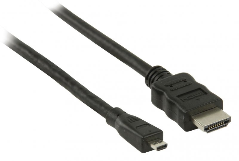 High Speed HDMI Kabel s Ethernetem HDMI Konektor - HDMI Micro Konektor 2.00 m Černá - obrázek č. 2