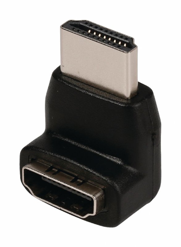 Adaptérem High Speed HDMI s Ethernetem Úhlový 270° HDMI Konektor - HDMI Zásuvka Černá - obrázek č. 1