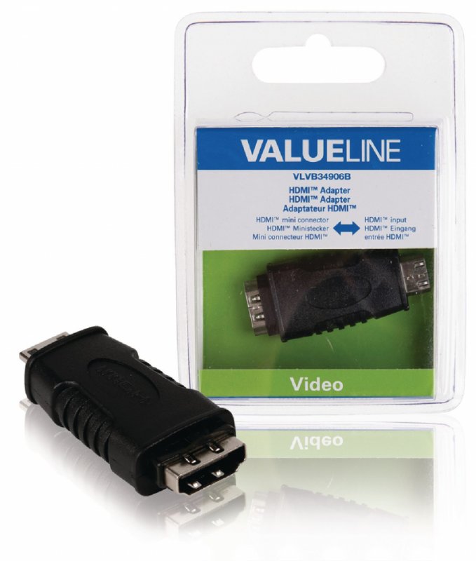Adaptérem High Speed HDMI s Ethernetem HDMI Mini Konektor - HDMI Zásuvka Černá - obrázek produktu