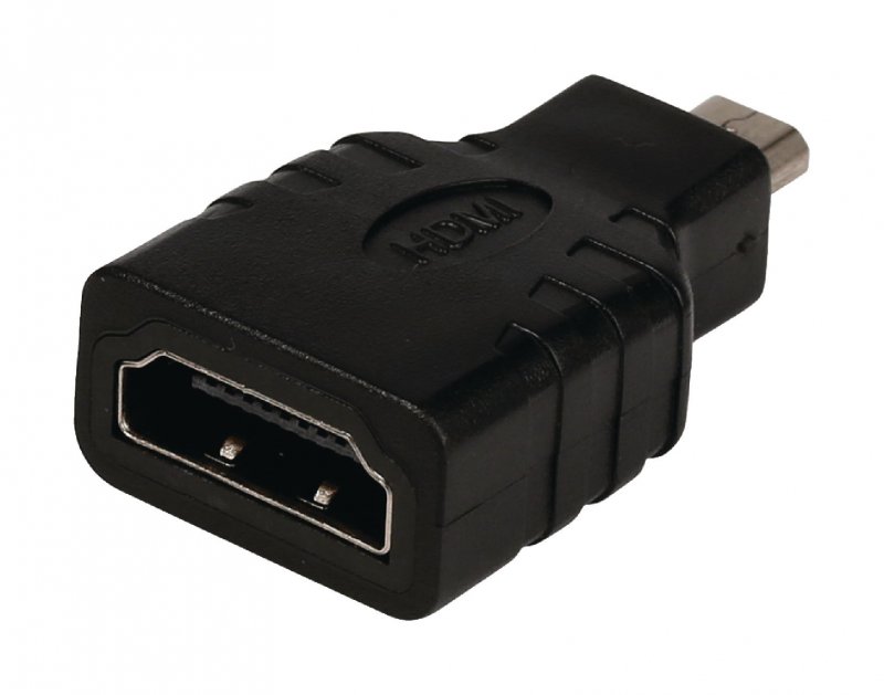 Adaptérem High Speed HDMI s Ethernetem HDMI Micro Konektor - HDMI Zásuvka Černá - obrázek č. 2