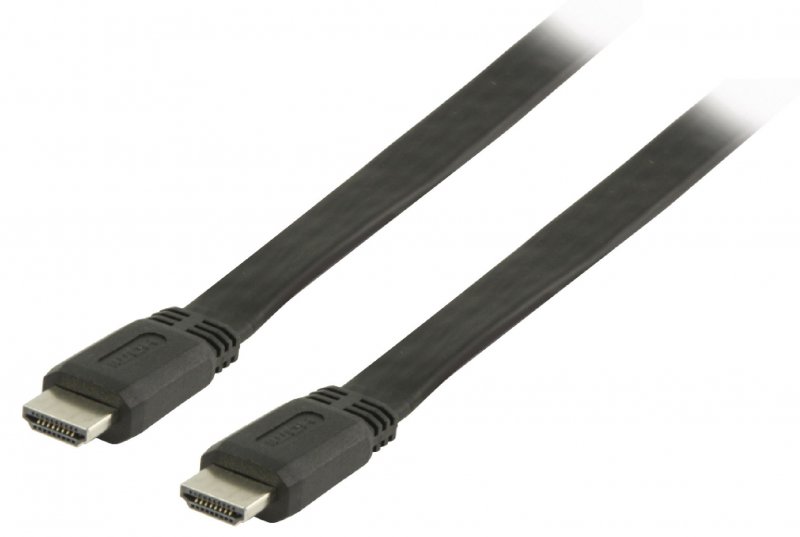 Plochý High Speed HDMI Kabel s Ethernetem HDMI Konektor - HDMI Konektor 7.50 m Černá - obrázek produktu