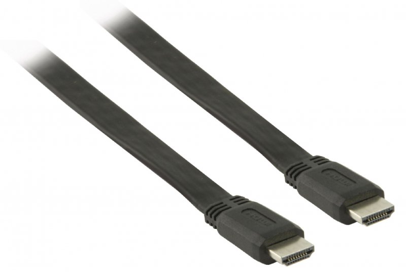 Plochý High Speed HDMI Kabel s Ethernetem HDMI Konektor - HDMI Konektor 7.50 m Černá - obrázek č. 1