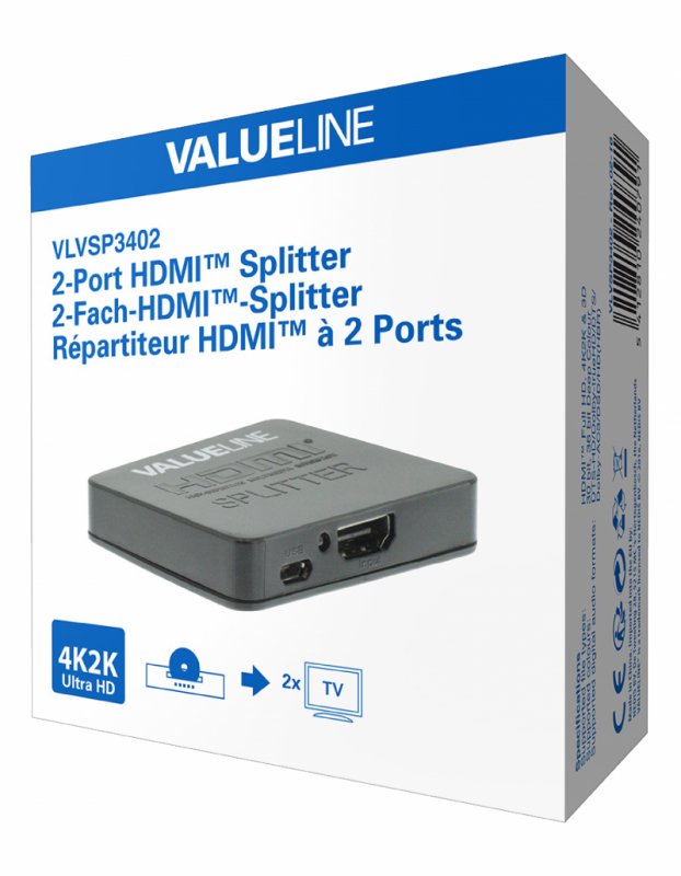 2-Port HDMI Rozbočovač Černá - obrázek č. 5