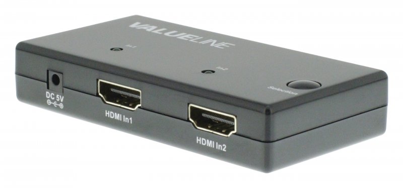 2-Port HDMI Přepínač Černá - obrázek č. 1