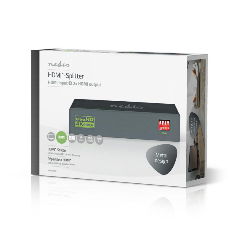 HDMI™ Rozbočovač | 2 porty - 1x HDMI™ vstup | 2x HDMI™ výstup | 4K2K při 60 fps / HDCP2.2 - obrázek č. 4