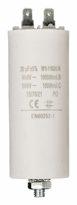 Kondenzátor 450V + Zem 20.0uf / 450 v + Aarde W1-11020N - obrázek produktu