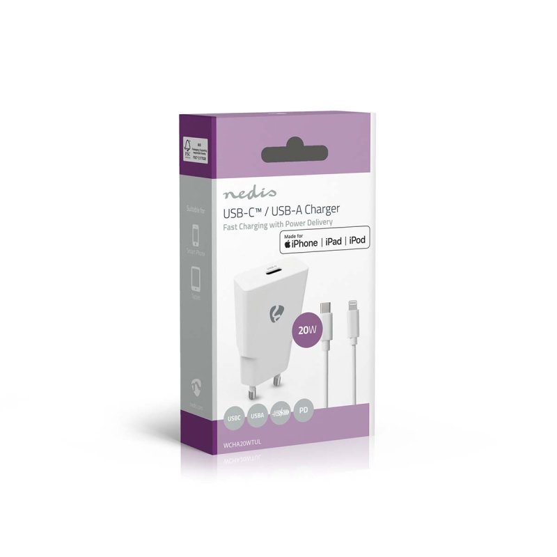 Síťová Nabíječka | 20 W | GaN  WCHA20WTUL - obrázek č. 7