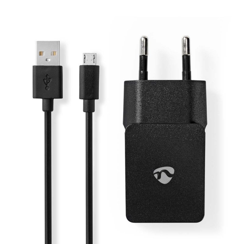 Síťová Nabíječka | 2,1 A | Volné kabel | Micro USB | Černá barva - obrázek produktu