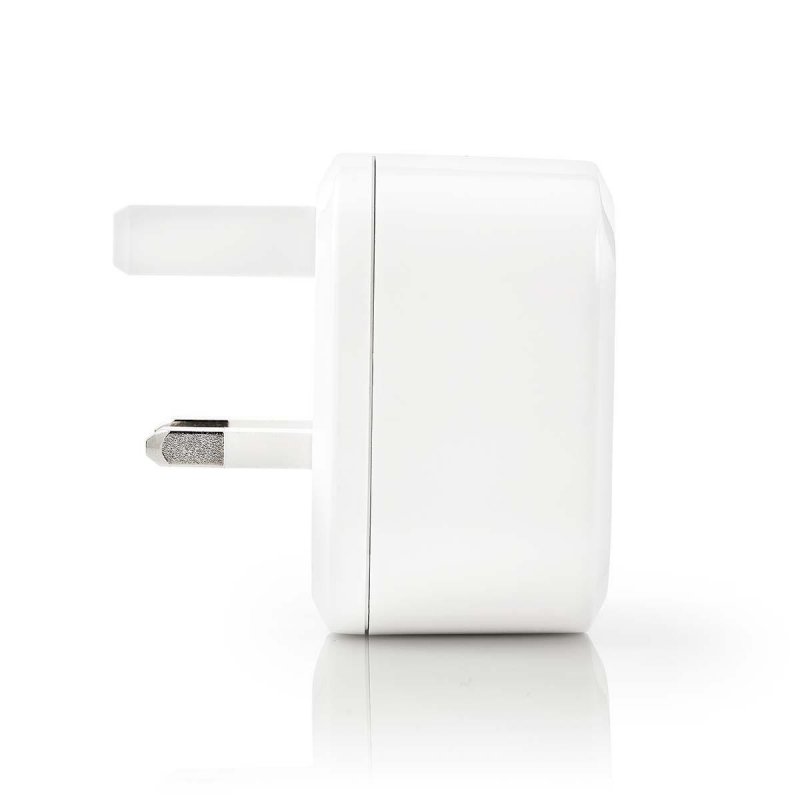Síťová Nabíječka | 4.8 A | 2 x USB | Bílá barva | UK Zástrčka - obrázek č. 2