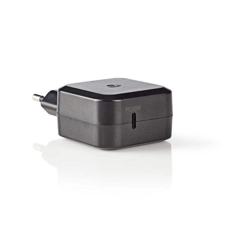 Nástěnná nabíječka | 3,0 A | USB-C | Power Delivery: 30 W | Černá barva - obrázek č. 1