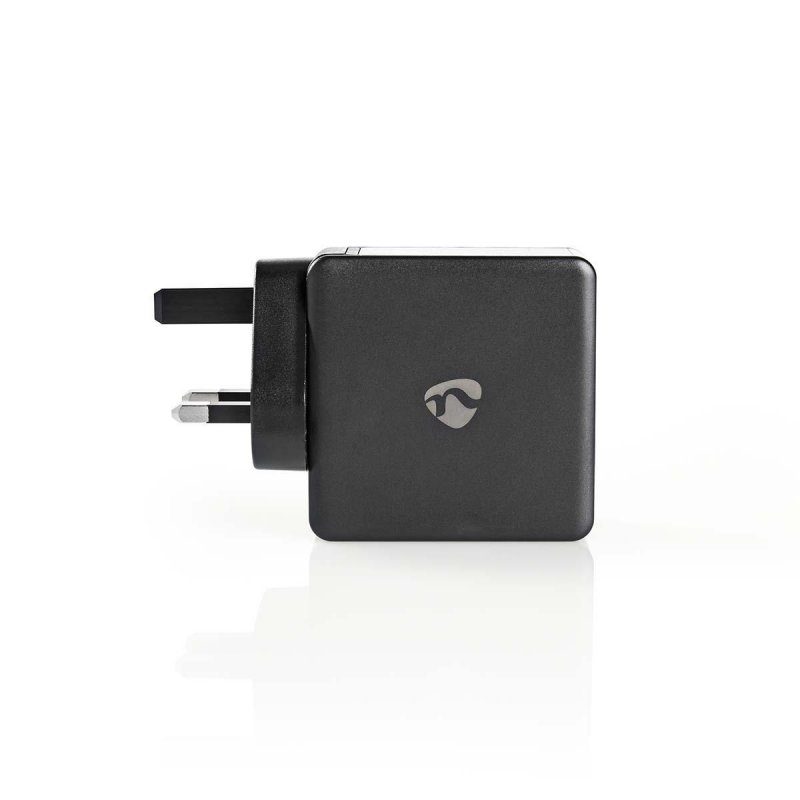 Nástěnná nabíječka | 3,0 A | USB-C | Power Delivery: 60 W | Černá barva | UK Zástrčka - obrázek produktu