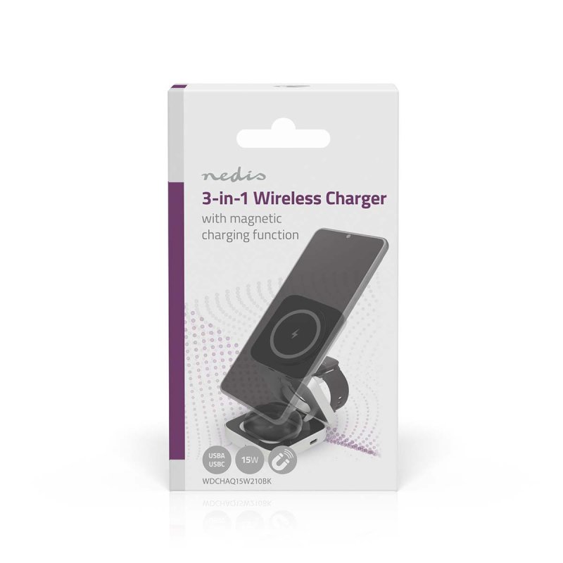 Bezdrátová nabíječka | 3-in-1  WDCHAQ15W210BK - obrázek č. 6