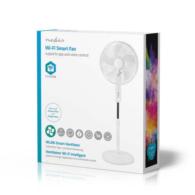 SmartLife Ventilátor | Wi-Fi | 400 mm | Nastavitelná výška | Otáčí se automaticky | 3-Rychlostní | Časovač | Android™ / IOS | Bí - obrázek č. 11