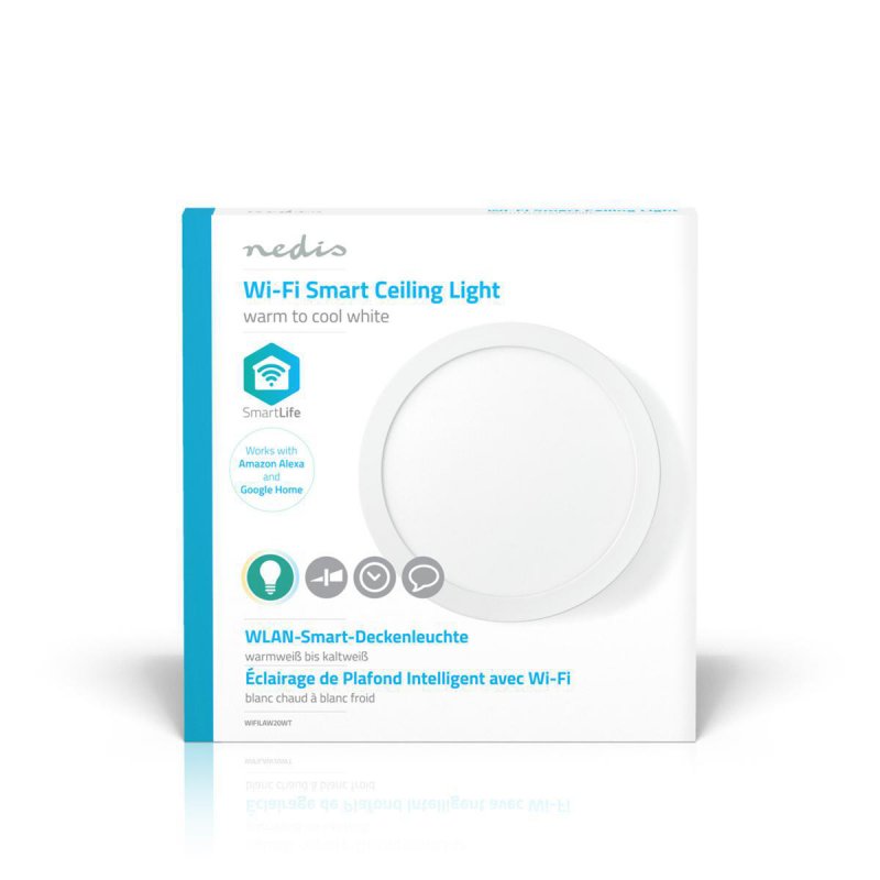 SmartLife Stropní světlo | Wi-Fi | Studená Bílá / Teplá Bílá | Kulatý | Průměr: 300 mm | 1200 lm | 2700 - 6500 K | IP20 | Energe - obrázek č. 2