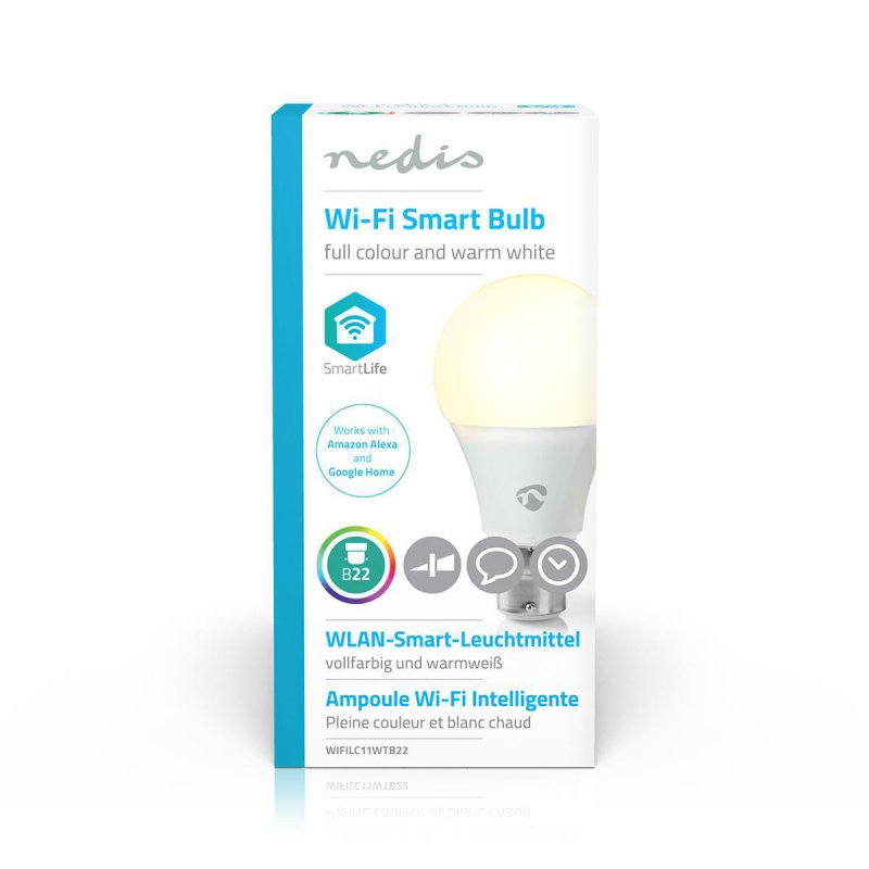 SmartLife Plnobarevná Žárovka | Wi-Fi | B22 | 470 lm | 6 W | RGB / Teplá Bílá | 2700 K | Android™ / IOS | A60 - obrázek č. 5