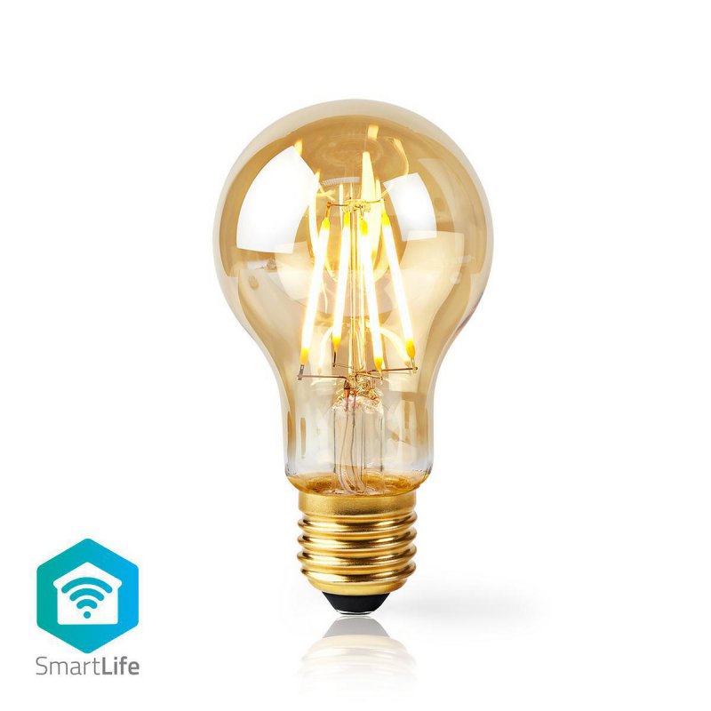 SmartLife LED žárovka | Wi-Fi | E27 | 500 lm | 5 W | Teplá Bílá | 2200 K | Sklo | Android™ / IOS | A60 | 1 kusů - obrázek produktu