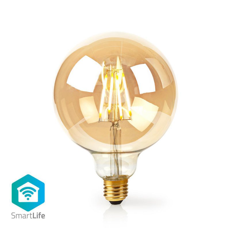 SmartLife LED žárovka | Wi-Fi | E27 | 500 lm | 5 W | Teplá Bílá | 2200 K | Sklo | Android™ / IOS | G125 | 1 kusů - obrázek produktu