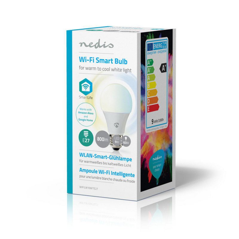 SmartLife Žárovka | E27 | 800 lm | 9 W | Stmívatelná Bílá / Studená Bílá / Teplá Bílá | 2700 - 6500 K | A+ | Android™ & iOS | Wi - obrázek č. 4