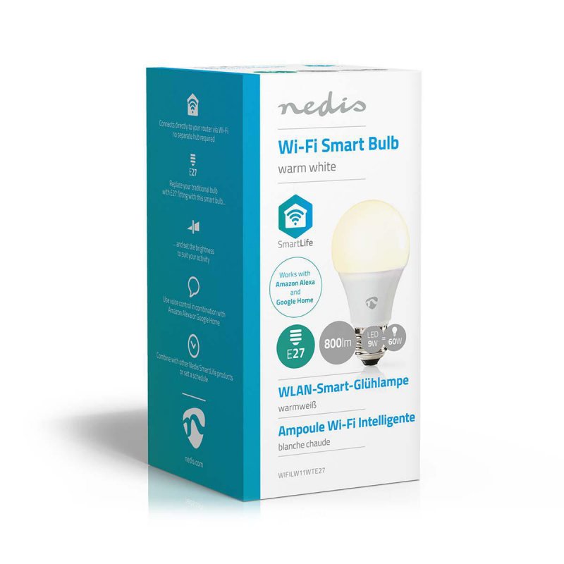 SmartLife LED Bulb | Wi-Fi | E27 | 800 lm | 9 W | Teplá Bílá | 2700 K | Energetická třída: A+ | Android™ / IOS | A60 - obrázek č. 5